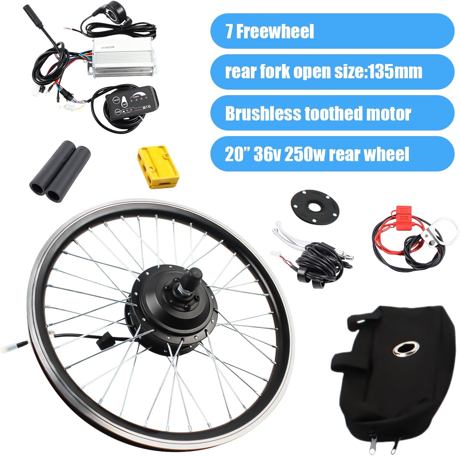 48V 1000W 36V 250W Rear Wheel Electric Bicycle Motor Kit O774