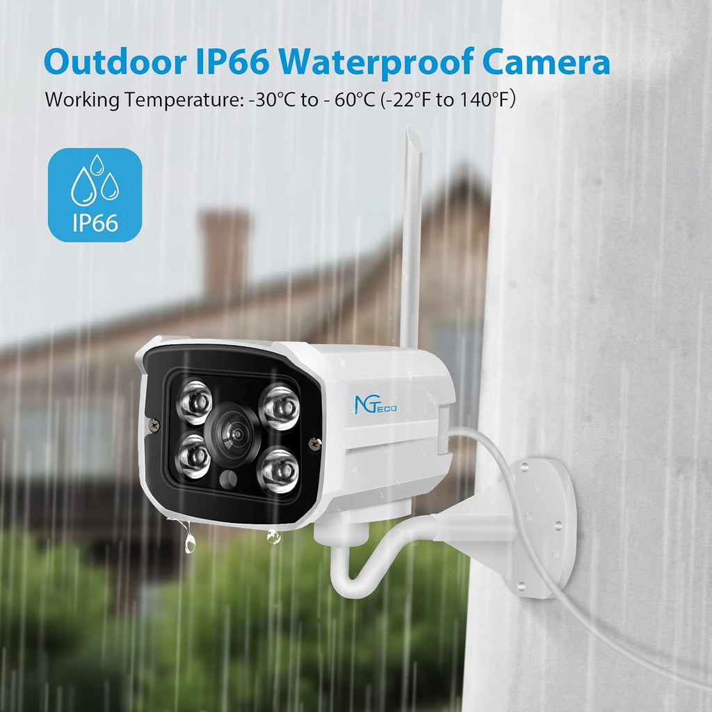 4Pcs Wireless Security Camera System with 1TB Hard Drive Two-Way Audio Night Vision B626249
