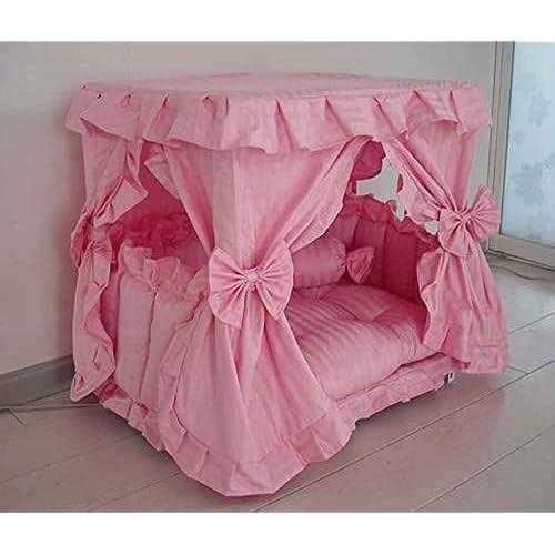 Princess Pink Pet Dog Handmade Bed House Y2338
