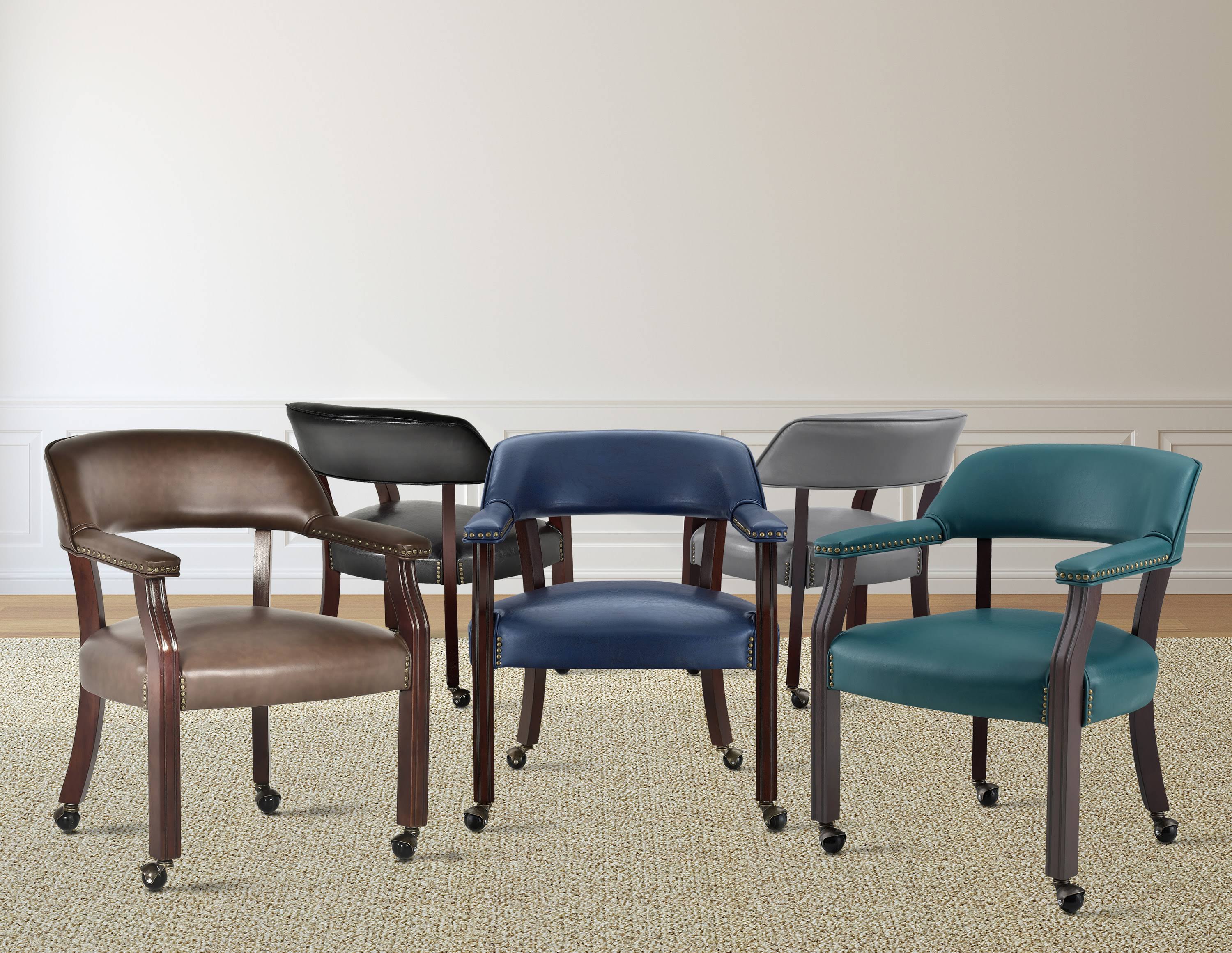 Gray Arm Chair with Casters E532