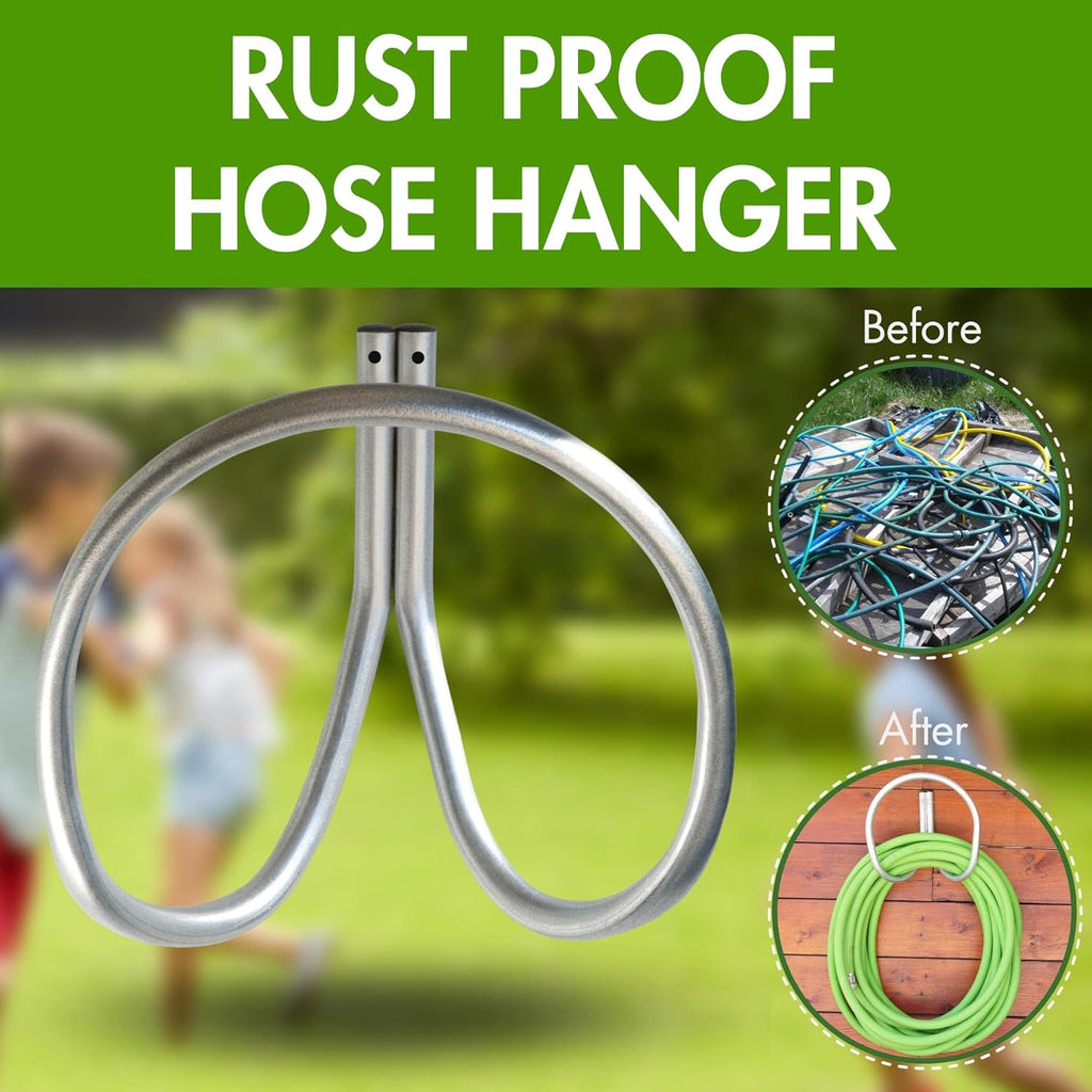 Garden Hose Holder Wall Mounted Rust Proof Galvanized Heavy Duty W904