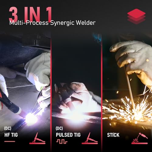 200A AC/DC Pulse TIG Welder with Large LED Display E4351