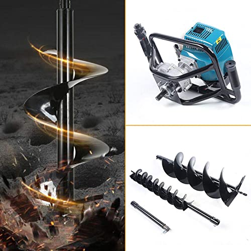 52cc Gas Powered Earth Auger Post Hole Digger Borer Fence Ground Drill 4inch 6inch 8inch Bits F483