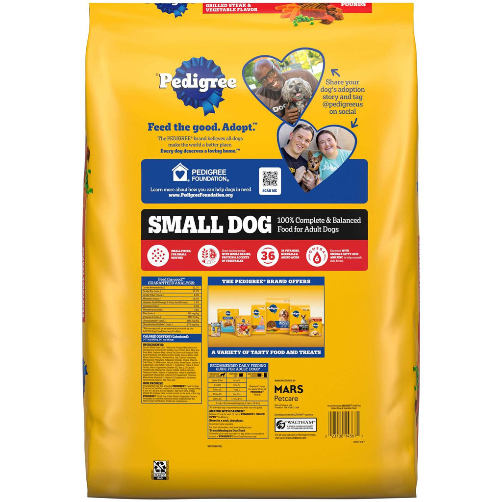 Grilled Steak & Vegetable Flavor Small Dog Adult Dry Dog Food U979