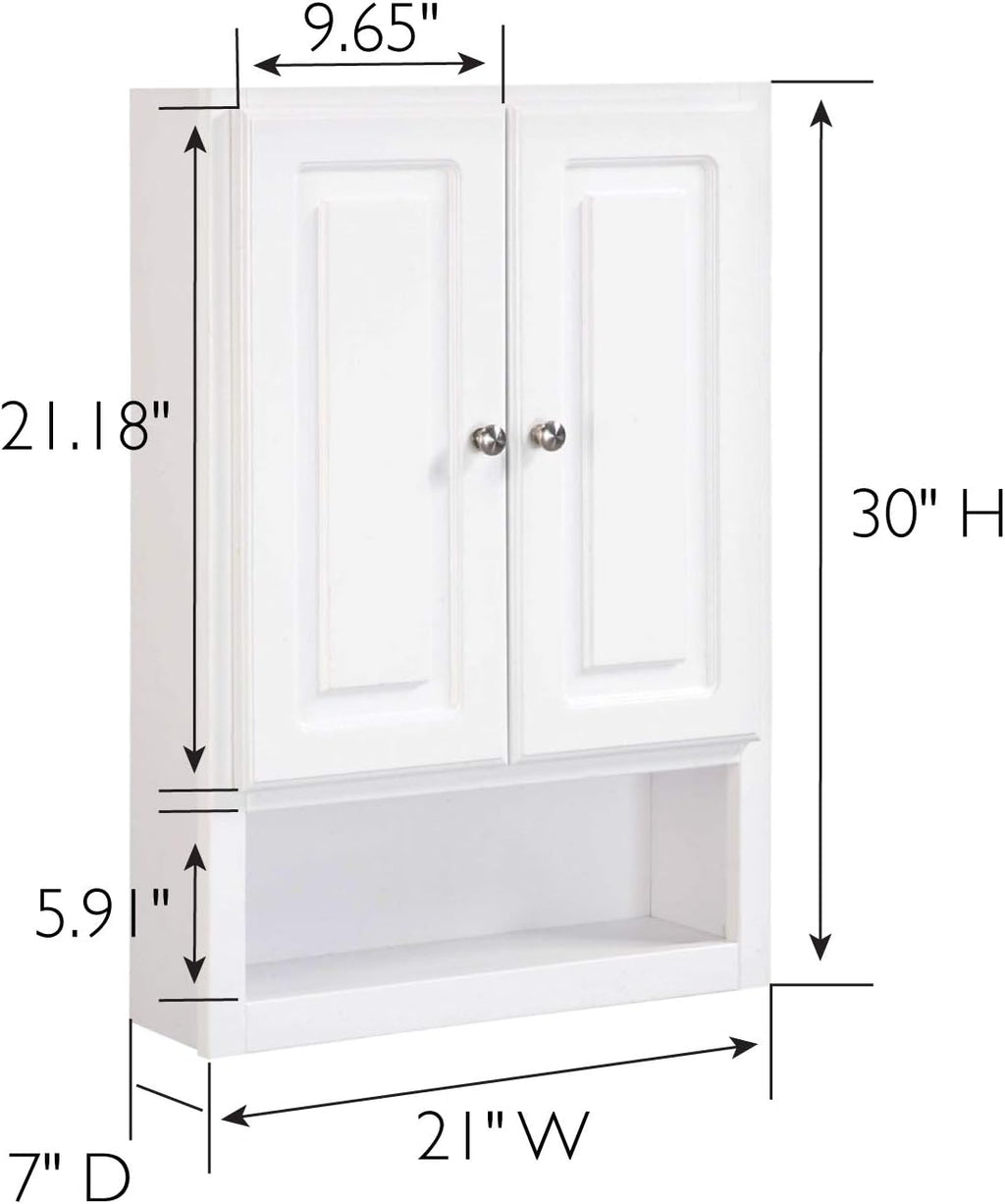 White 2-Door Bathroom Wall Cabinet B8840