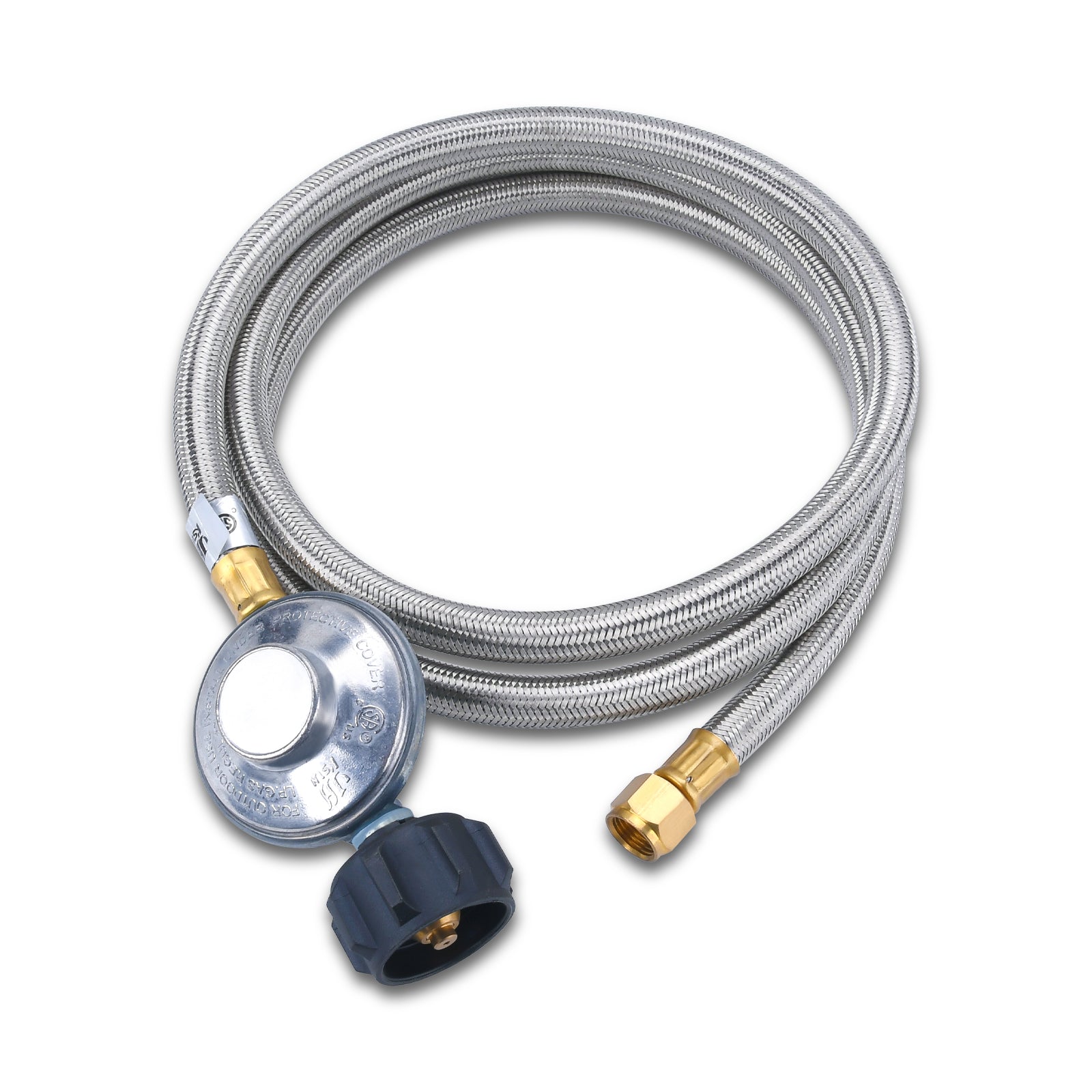 6Ft Propane Regulator and Hose, 3/8" Female Flare A37597