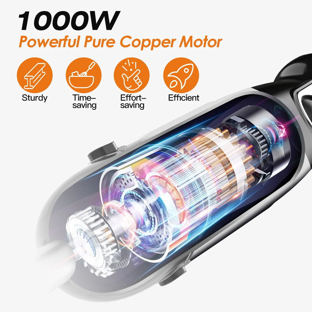 1000W 5 in 1 Stainless Steel Hand Blender with 12 Speeds B65359