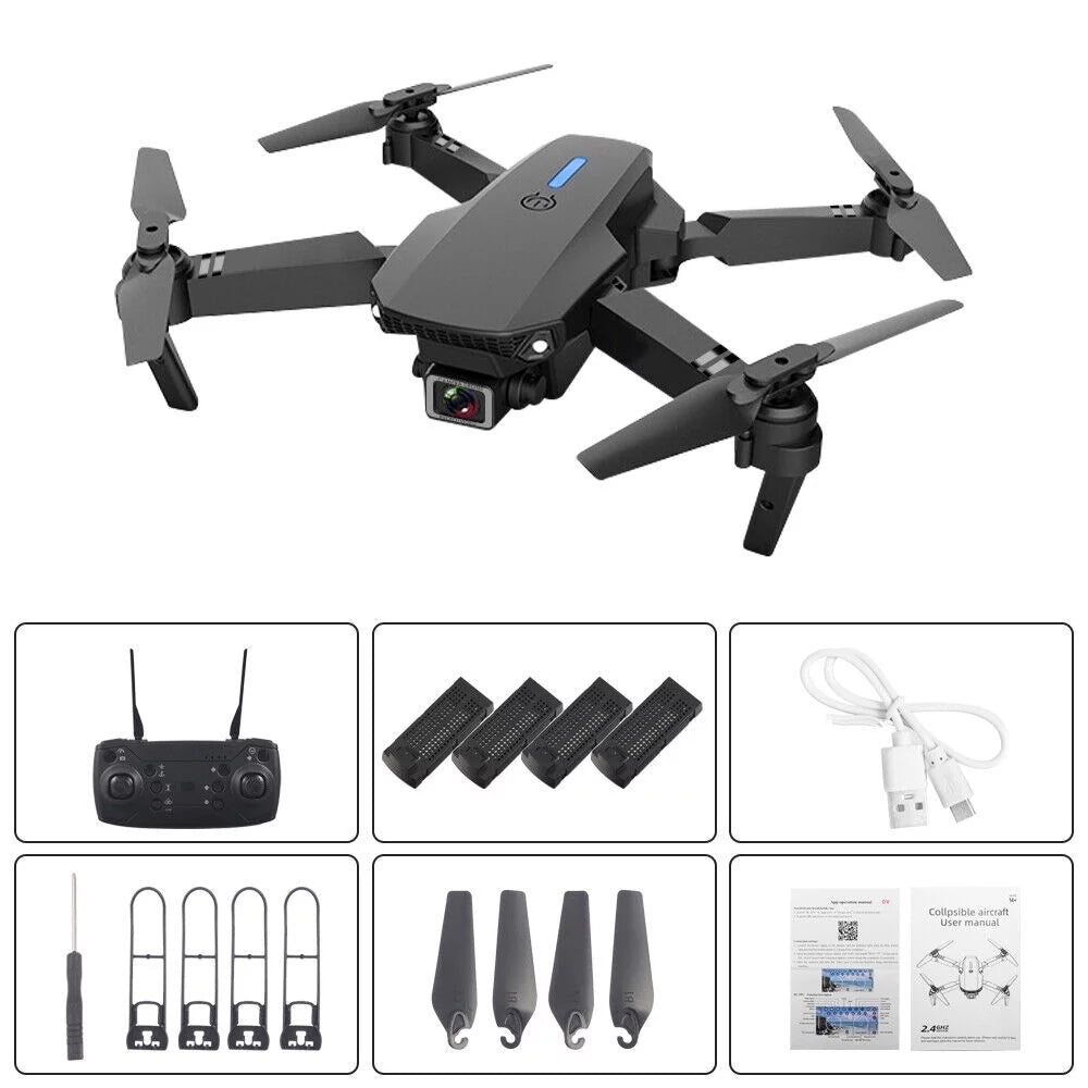4K HD Dual Camera RC Drone with 4 Batteries Z34124