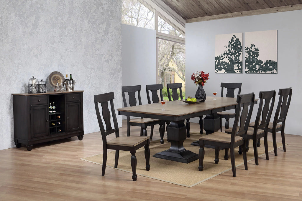 9 Piece Extendable Dining Table and 8 Chairs Set V4562