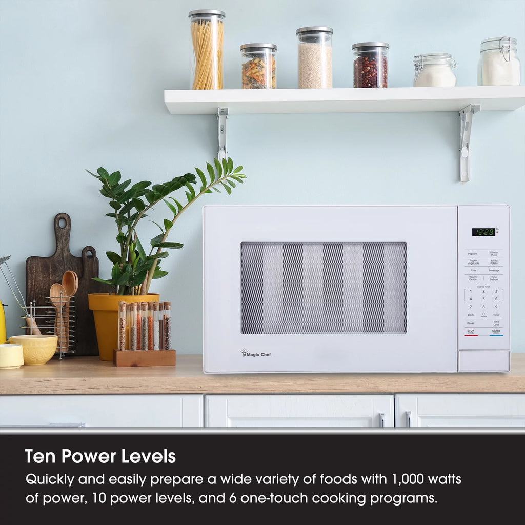 White Countertop Microwave Oven, 1,000 Watts Q22593