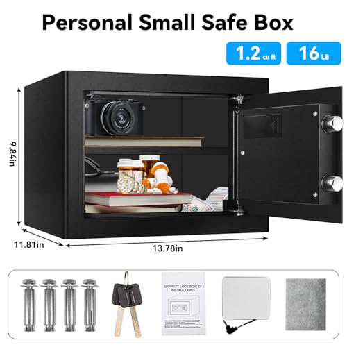 1.2 Cu Ft Electronic Keypad Security Safe Steel Construction Digital Safe N78829