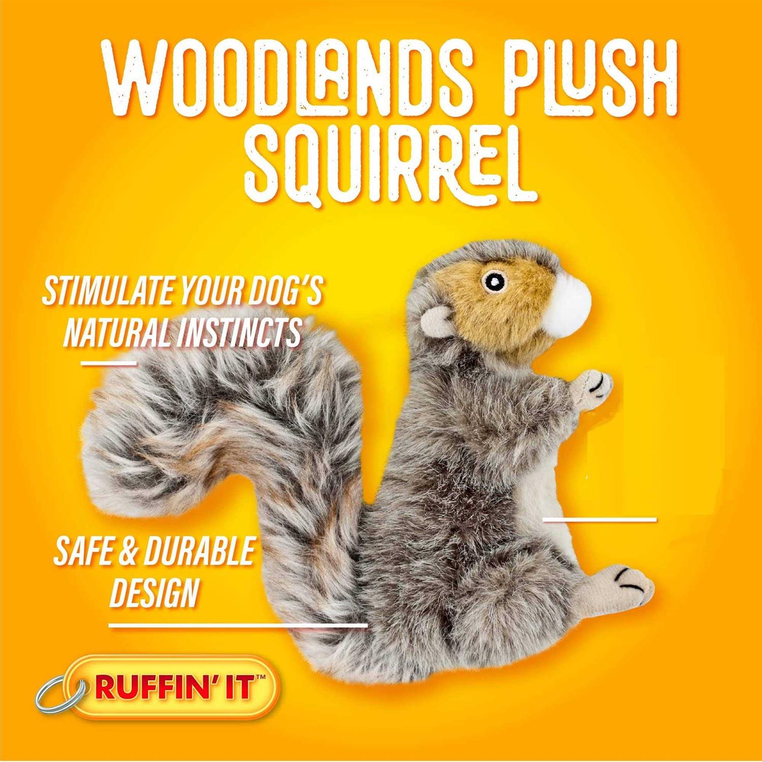 Woodlands Squirrel Plush Dog Toy I621634