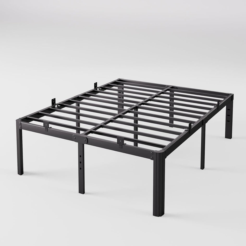 14in High King Platform Bed Frame with Mattress Slide Stopper R16371