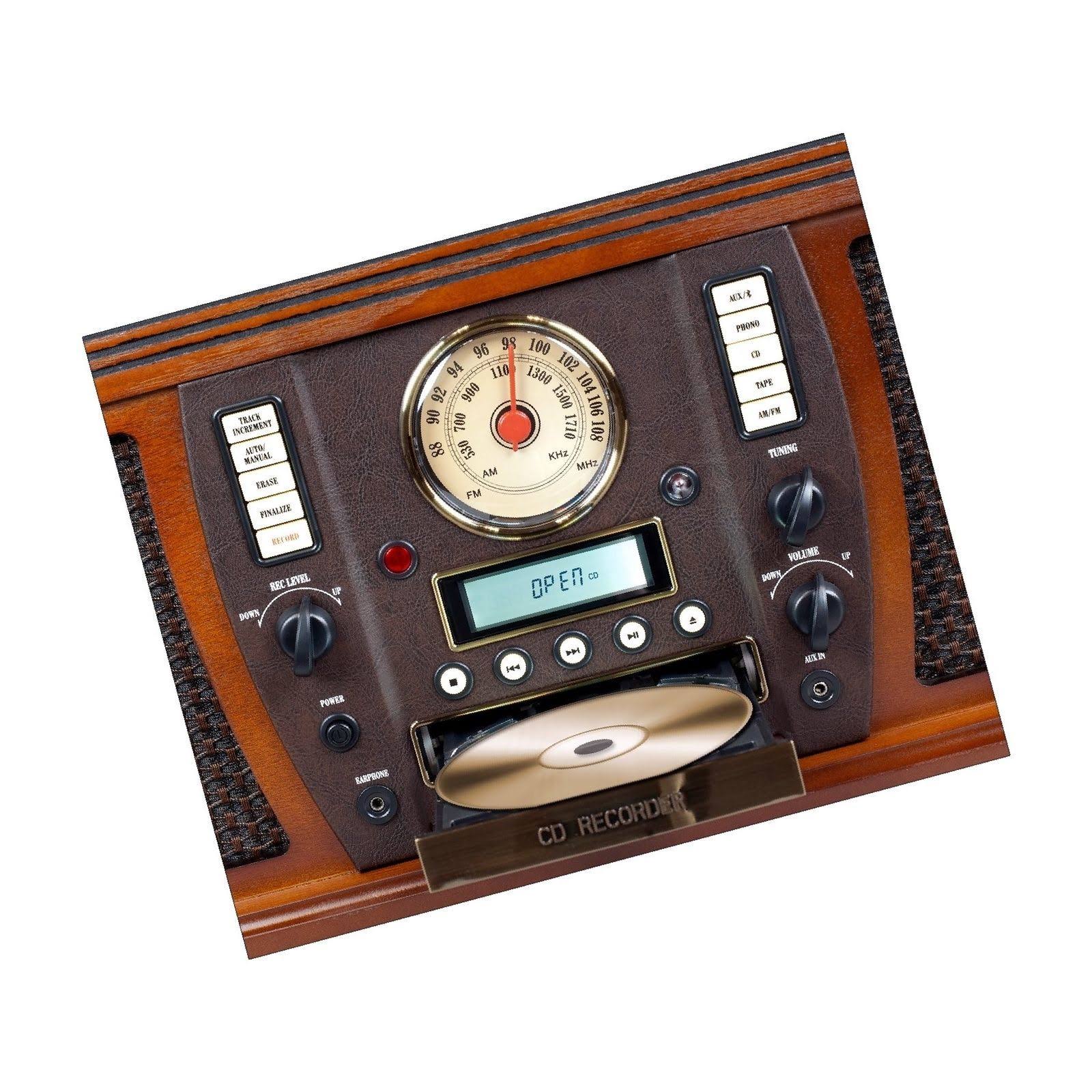 Wooden Turntable with Bluetooth O287156