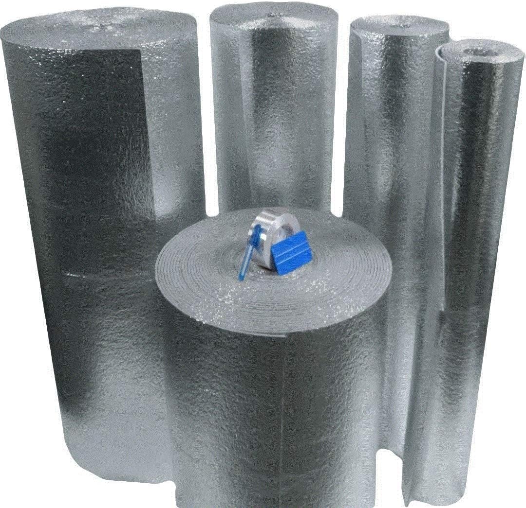 Non Fiberglass Reflective Foil Foam Core Garage Door Insulation Kit, 18 Feet x 8 Feet, R Value 7.5 O477