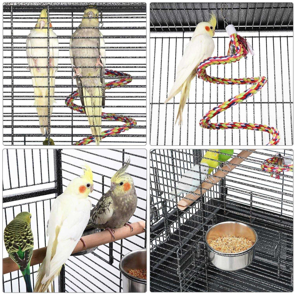 Wrought Iron Rolling Large Parrot Bird Cage R4514