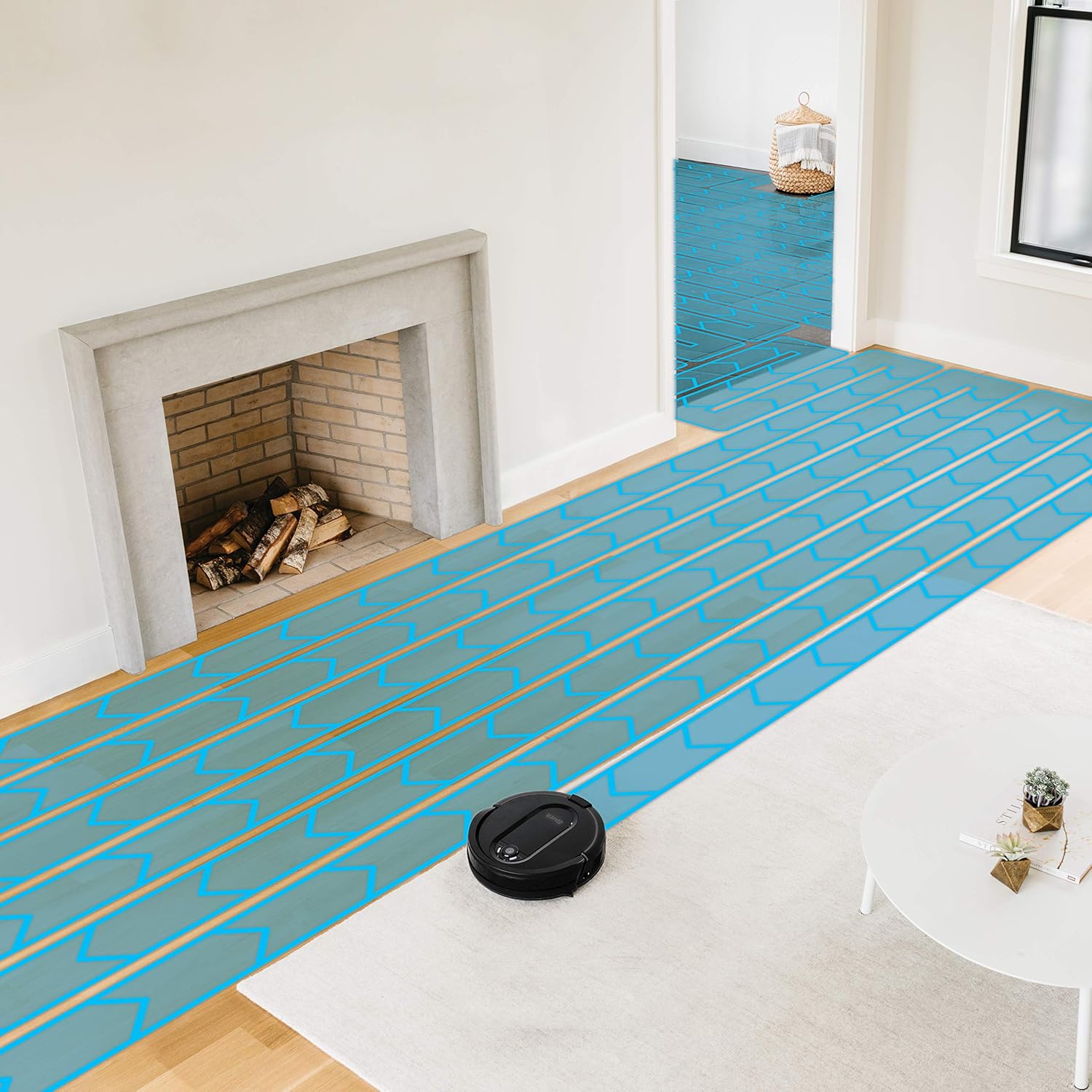 Black Wi-Fi Connected Robot Vacuum P452