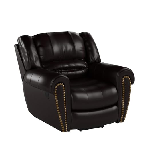 Leather Recliner Chair Set of 2, Nut Brown D558