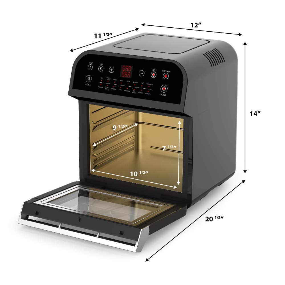 12.7-Quarts 15-in-1 Electric Air Fryer Oven Black W774573
