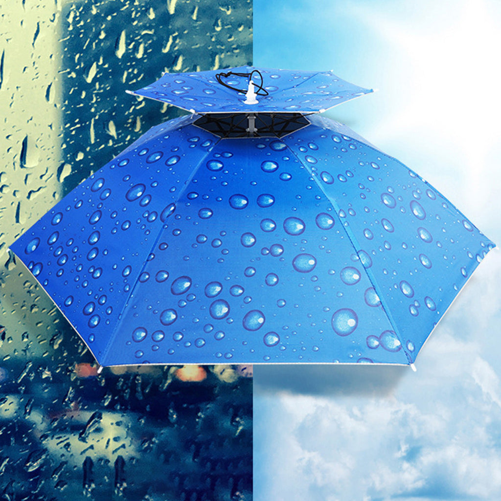 Folding Windproof Umbrella Hat I6431