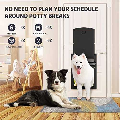 Weatherproof Dog Door with Sliding Lock Panel, Double Flap X94182