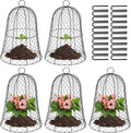 Black Metal Garden Cloche 5 Pack K526948