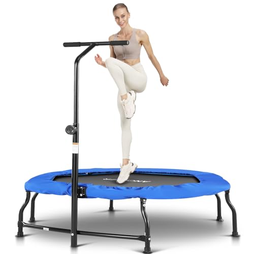 50" Rebounder Trampoline with Bar, 550 LBS Mini Trampoline M457435