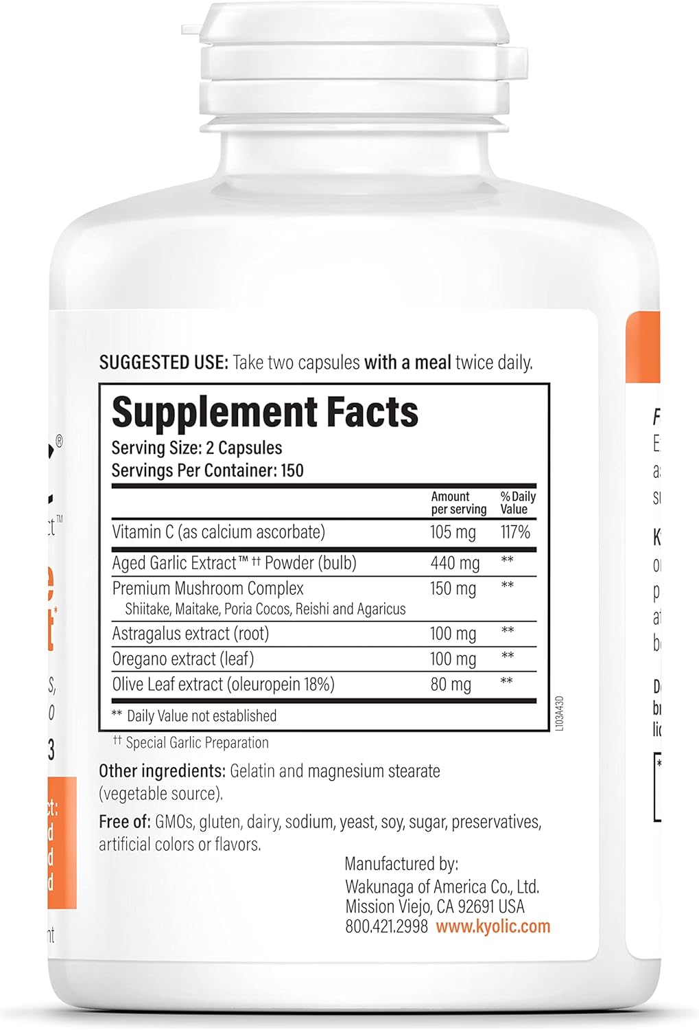 300 Capsules Aged Garlic Extract D32722
