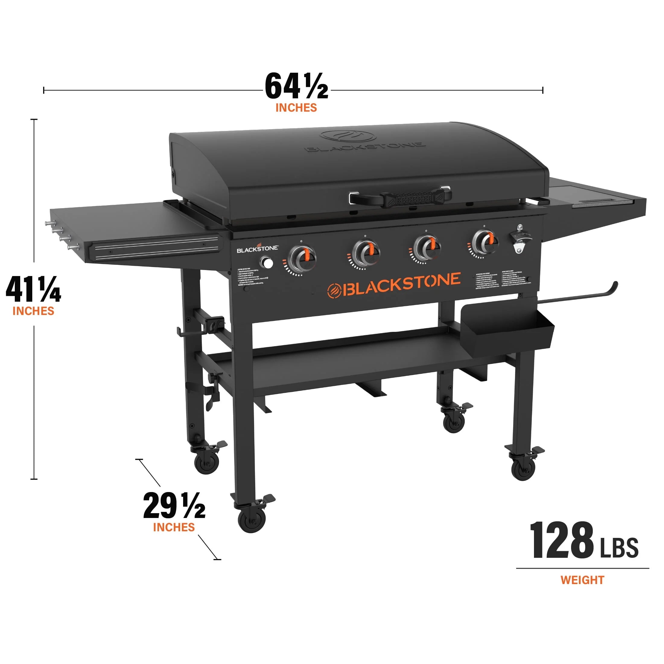 4-Burner 36” Propane Griddle with Hood J5121