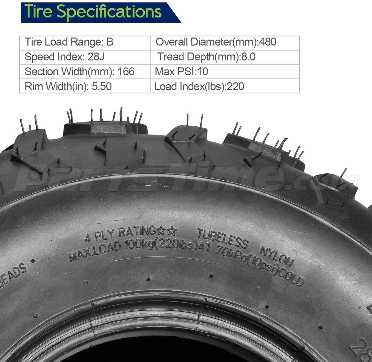 19x7-8 All Terrain ATV Tire Mini Bike Tire 4PR UTV Sport Quad Tires Load range B H852