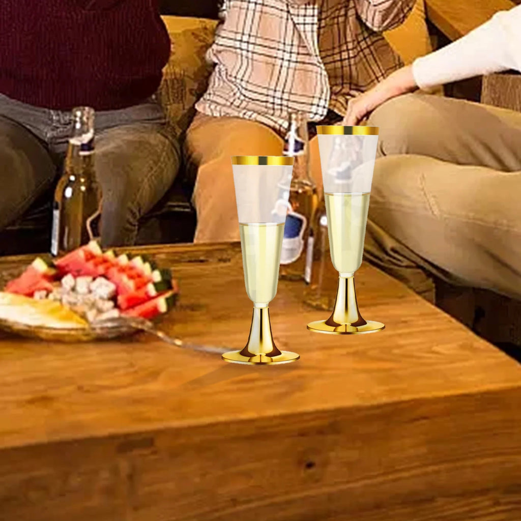 40 Pack Clear Plastic Champagne Flutes L843968