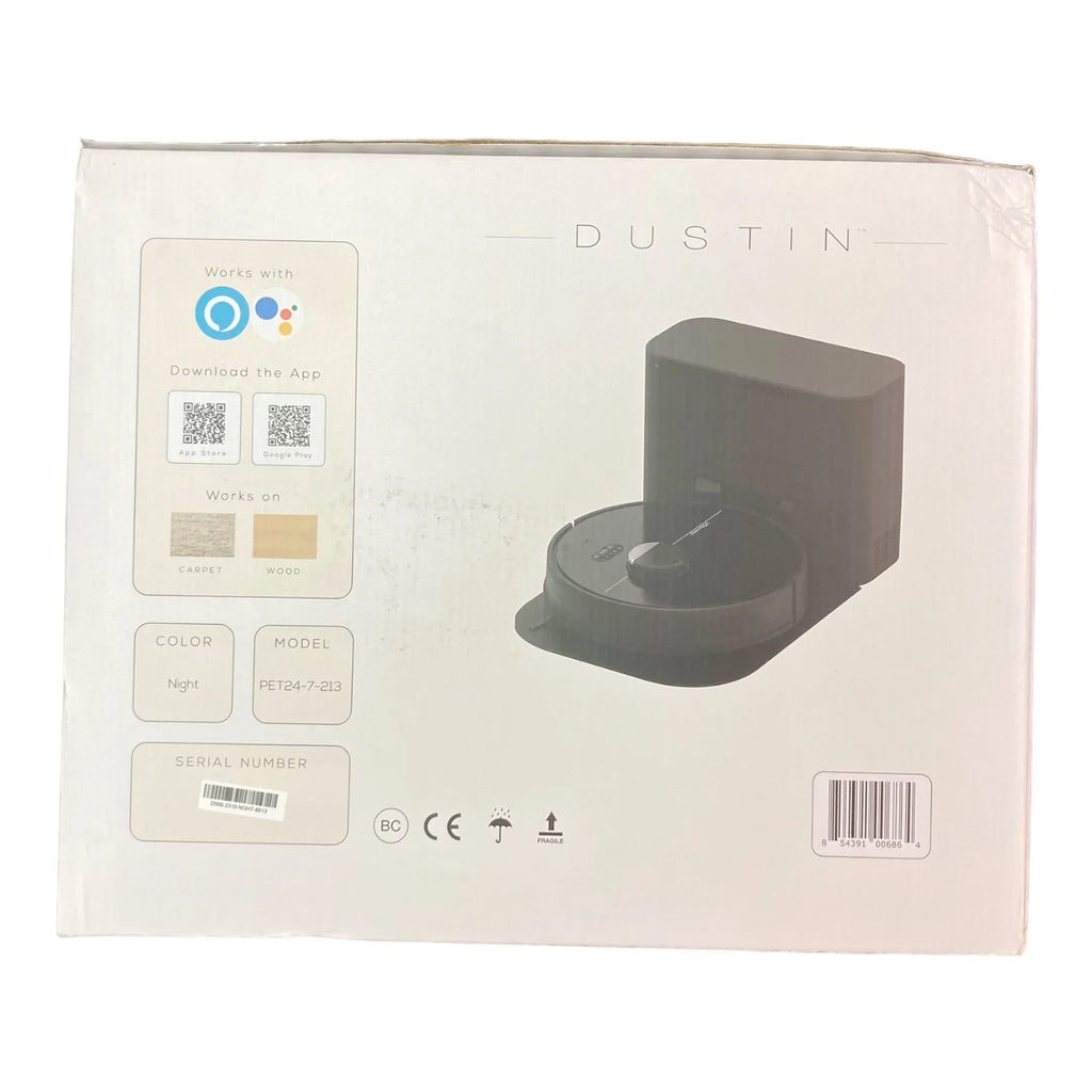 Black Self-Emptying Robot Vacuum and Mop G83422