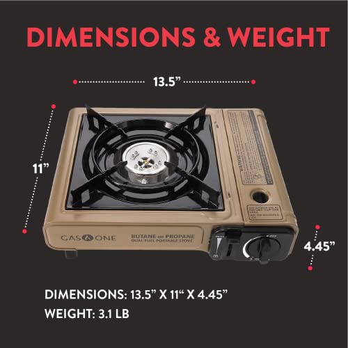 Dual Fuel Portable Camping Stove with Carrying Case P857197