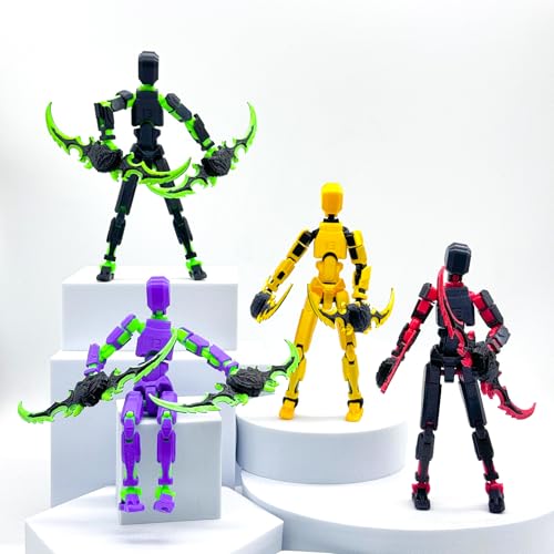 2 Packs T13 Action Figure Set, Movable Action Figure, Articulated, Full Body Mechanical Doll N490