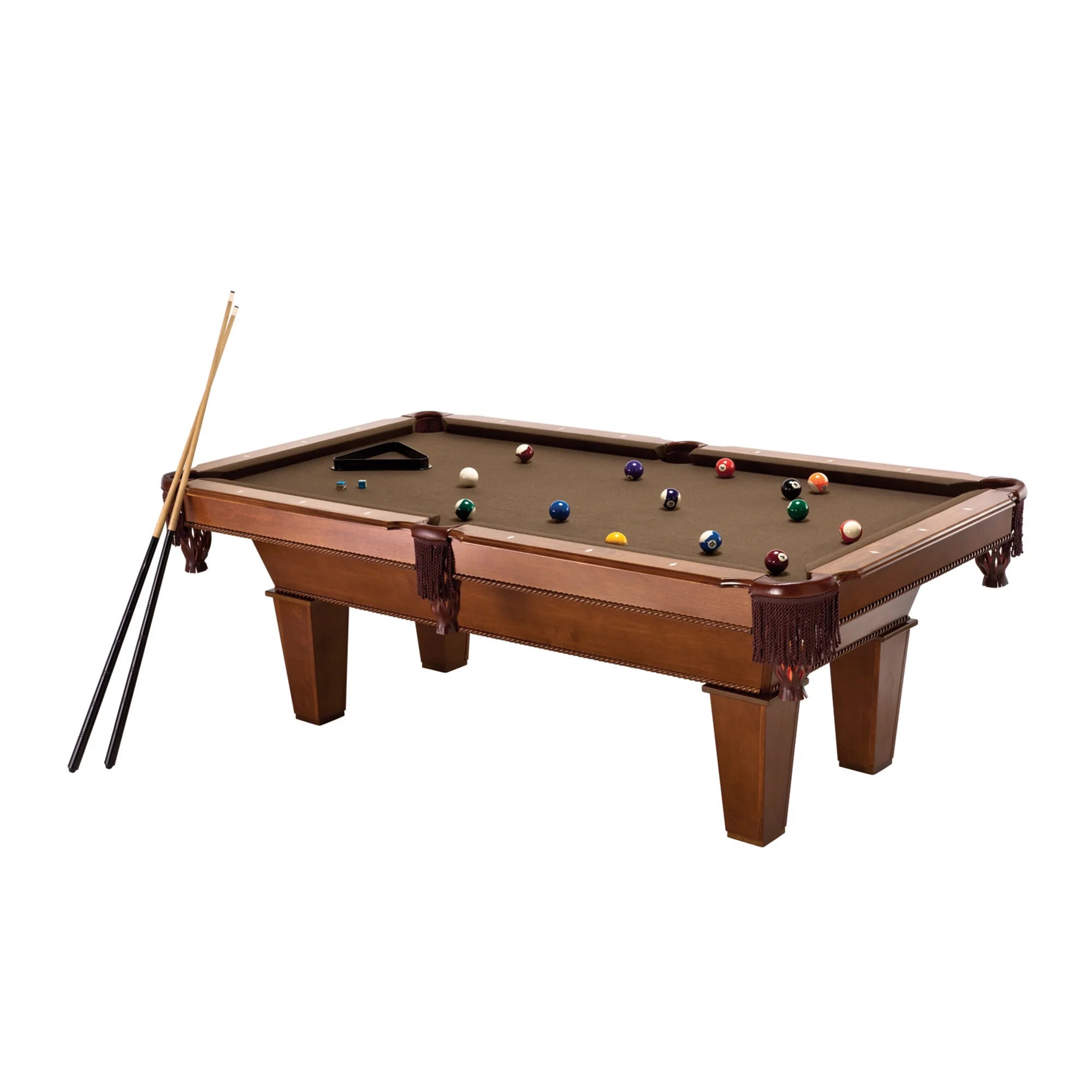 7.5' Billiard Table with Two Pool Cues K544897