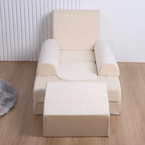 Beige Modular Kids Play Couch K415
