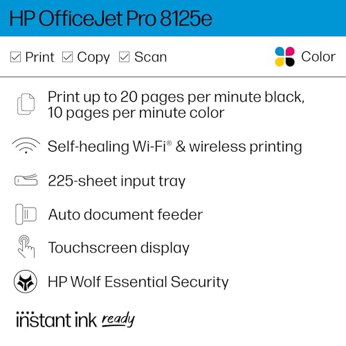 Wireless All-in-One Color Inkjet Printer with ADF and Duplex Printing Q4289