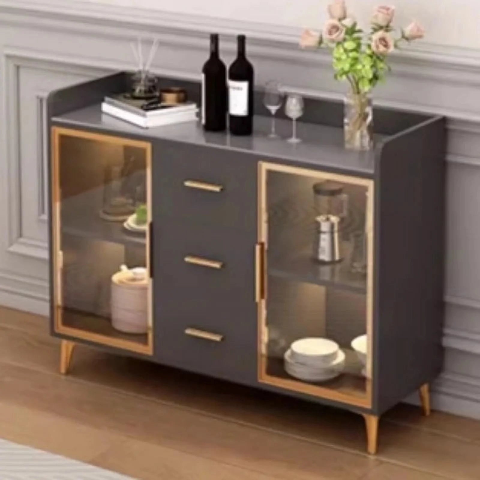 Wood Sideboard Storage Cabinet W1214