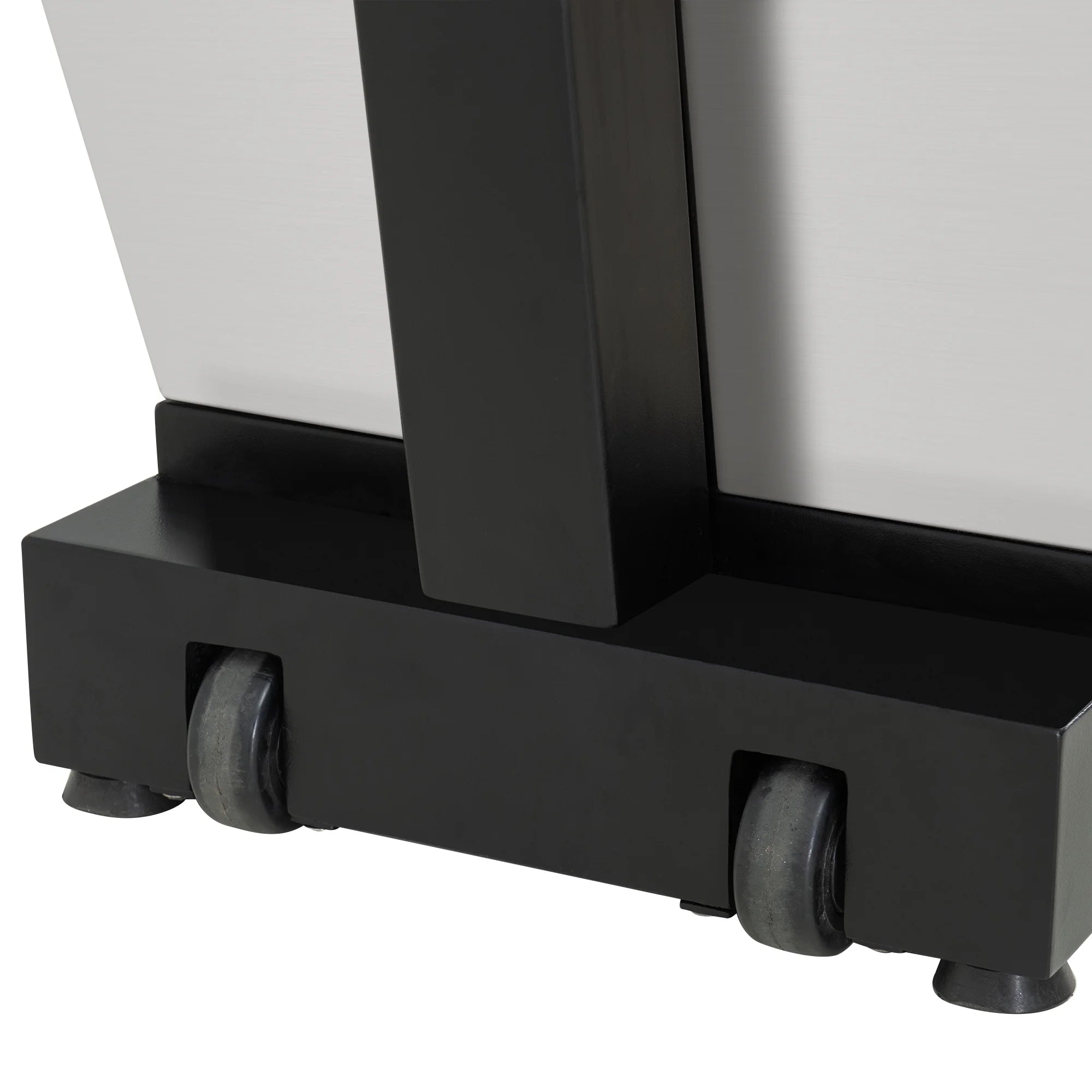Matte Black Steel Outdoor Propane Gas Heater with Wheels and Table Top R198207