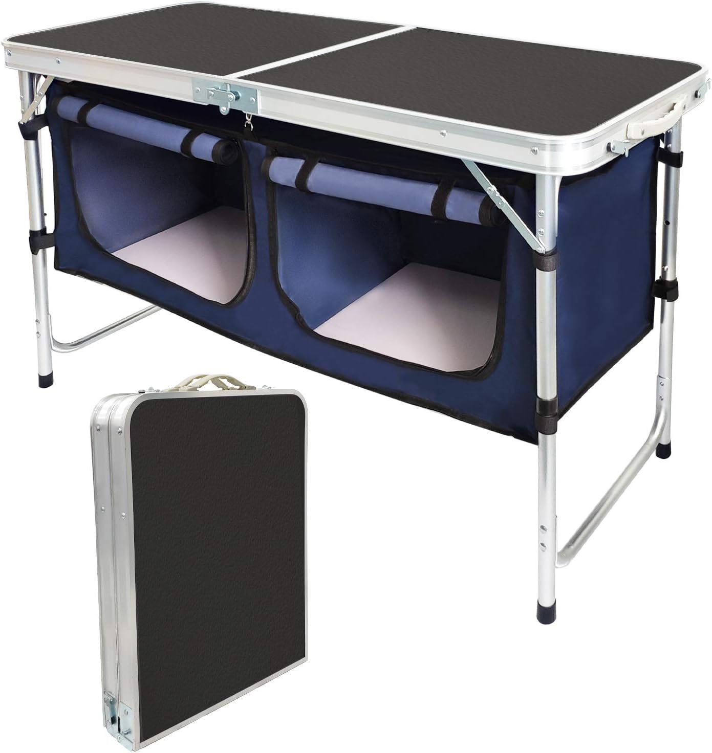 Black Aluminum Folding Camp Table X7440