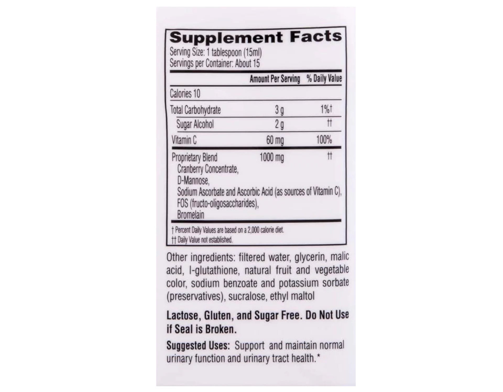 4 Pack Cranberry Flavor 7.6oz Each Urinary Health T483605