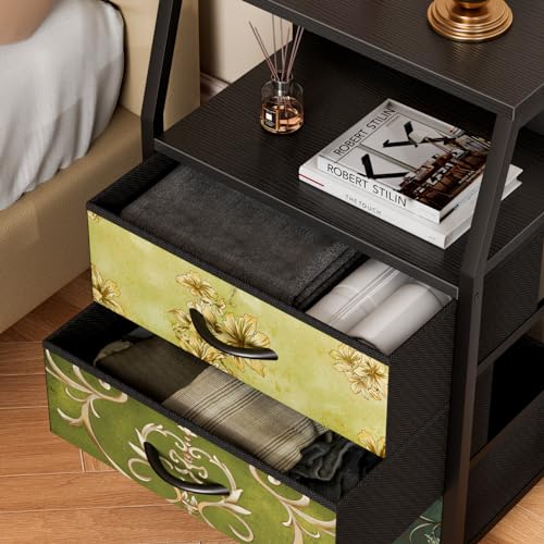 White 5 Drawer Fabric Dresser with Steel Frame B223903