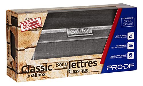 Cast Aluminum Metal Mailbox with Newspaper Hooks, Wall Mount, Horizontal, 16” x 4.25” x 8.25” (Antique Bronze) E609