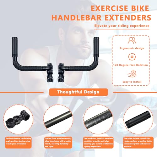 Handlebar Extender for Indoor Exercise Bikes, 1 Pair M3702