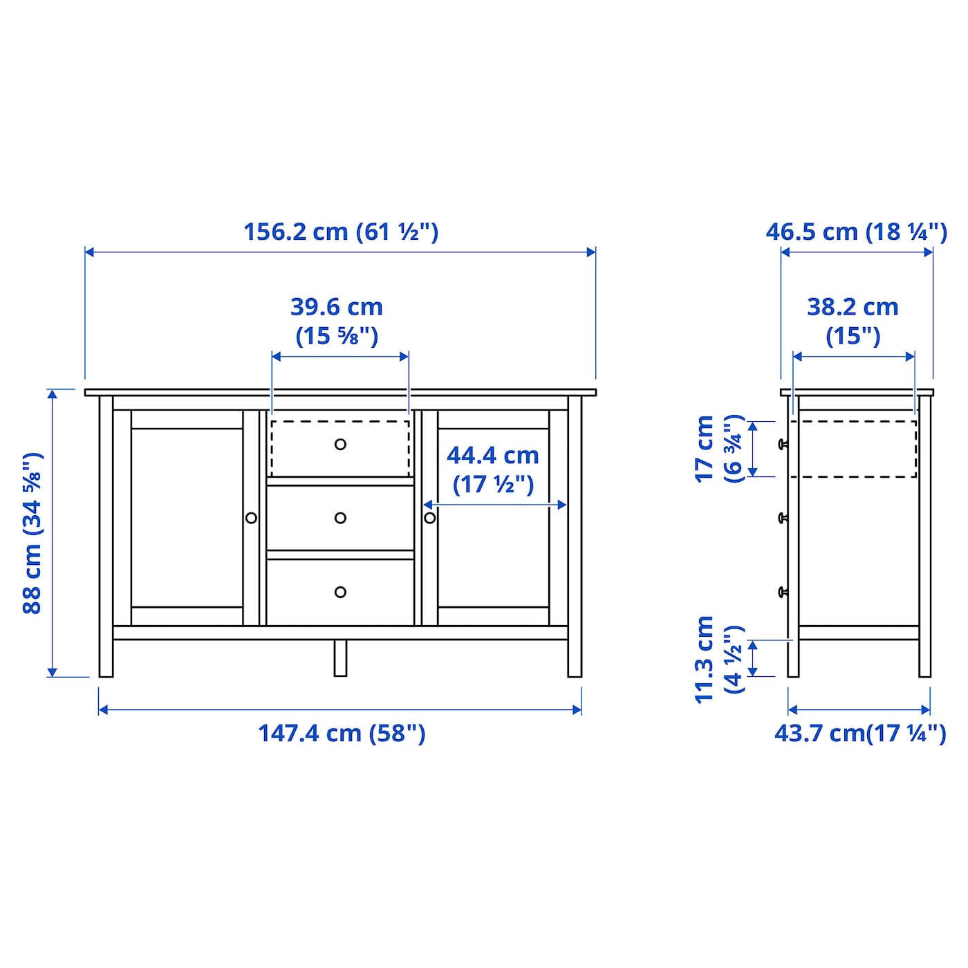 Dark Gray stained Sideboard V278453