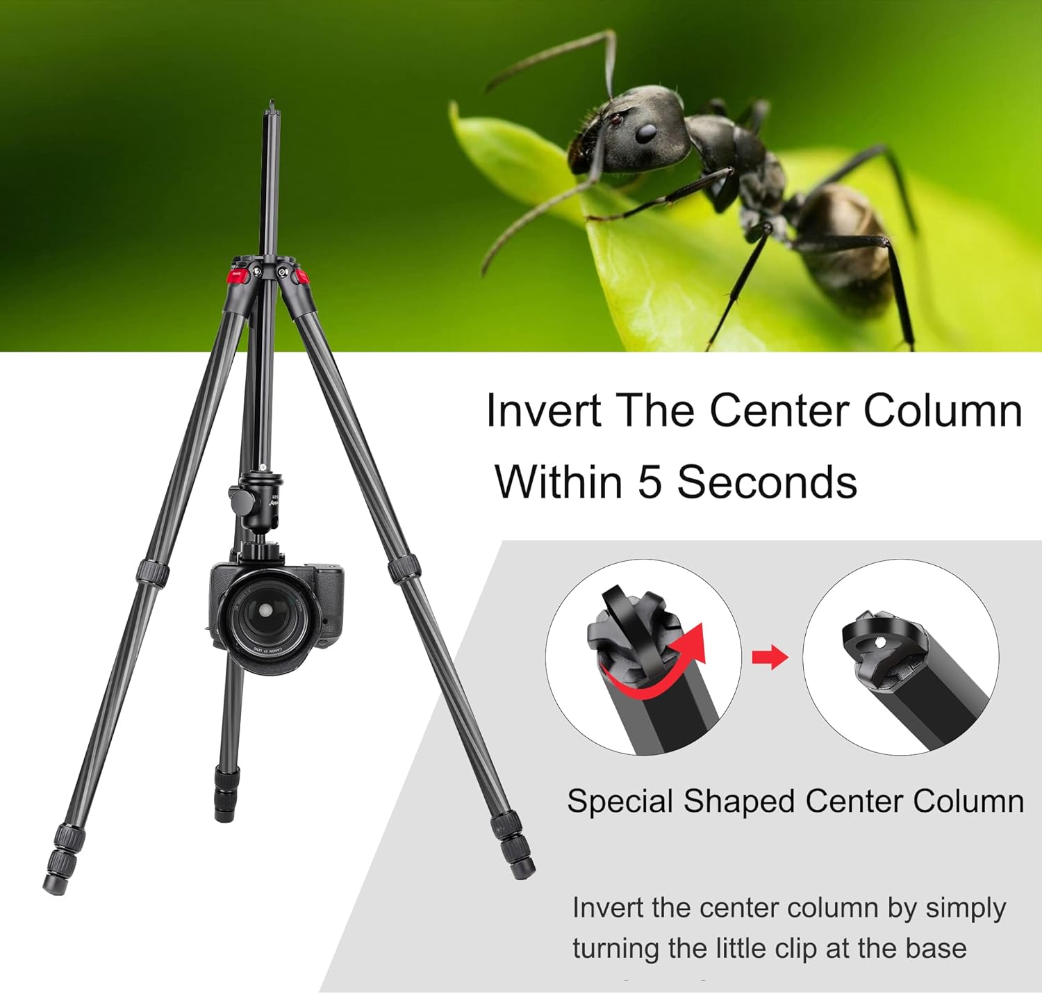 63 Carbon Fiber DSLR Camera Tripod Monopod Kit X914718