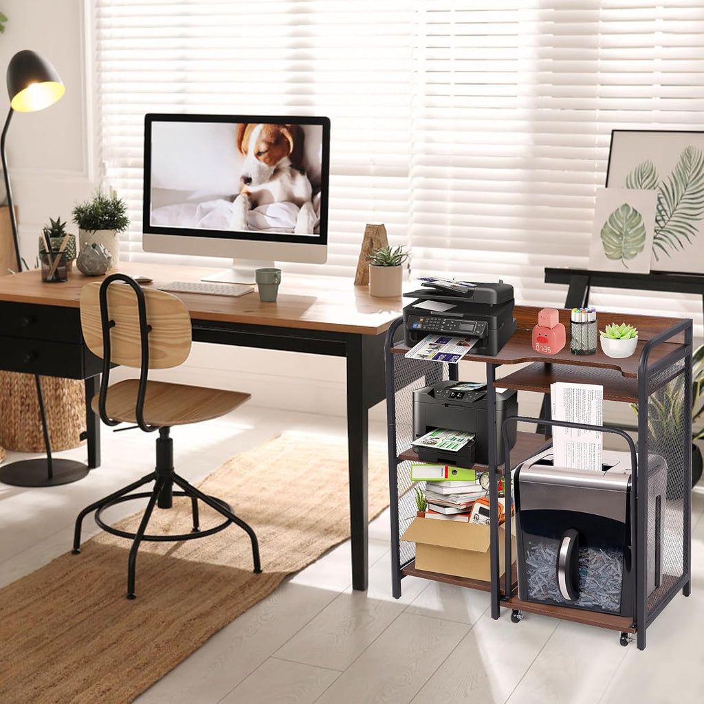Printer Stand with Storage, 3 Tier Printer Table with Adjustable Storage Rack H280017