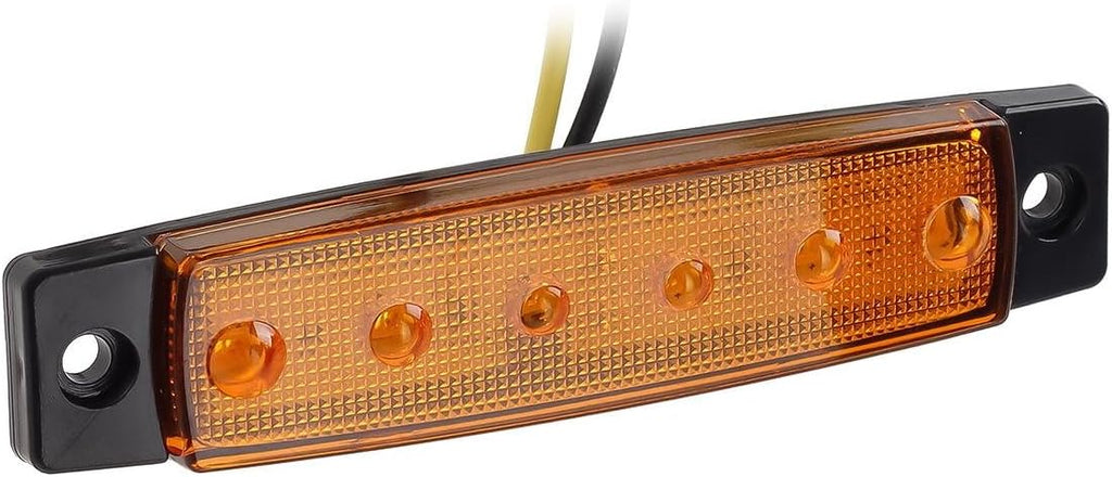 20Pcs 3.8" 6 LED Amber Clearance Lights L365