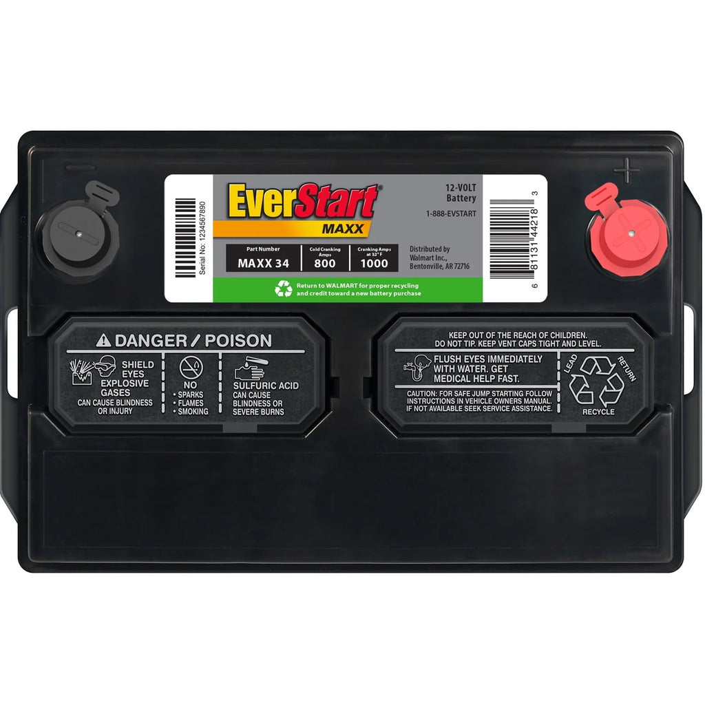 Group Size 34 12 Volt 800 CCA Lead Acid Automotive Battery Y2453