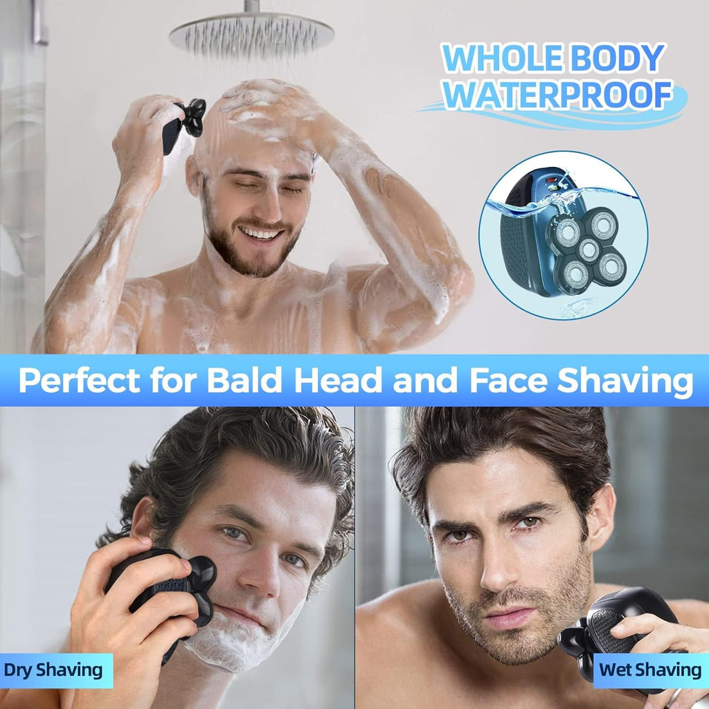 5 in 1 Cordless Waterproof Electric Rotary Head Shaver F96204